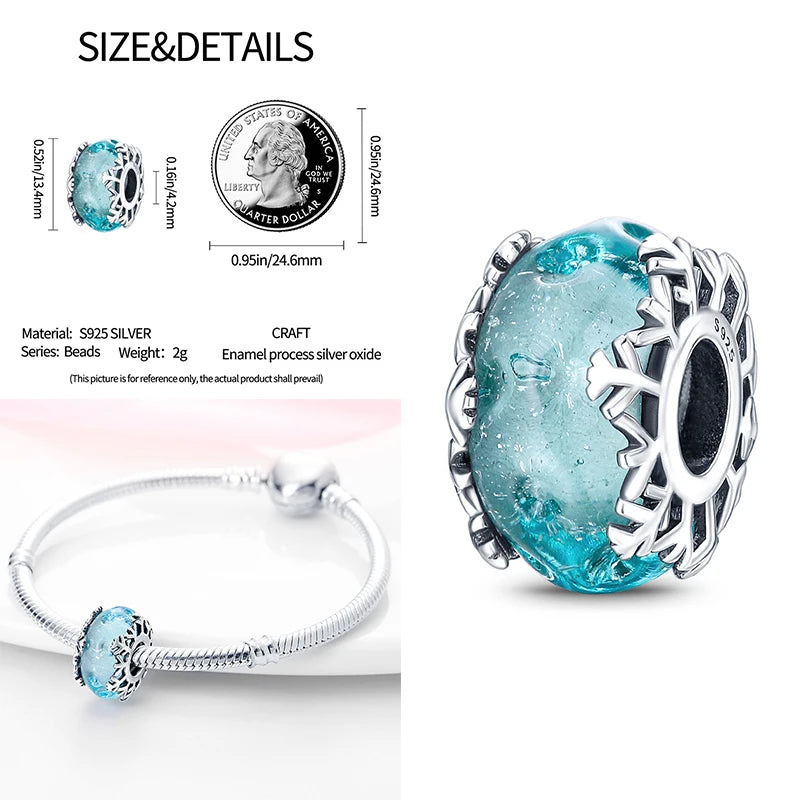 Fashion S925 Sterling Silver Ocean Collection , Fit Pandora Bracelet DIY and Pendant Woman Jewelry