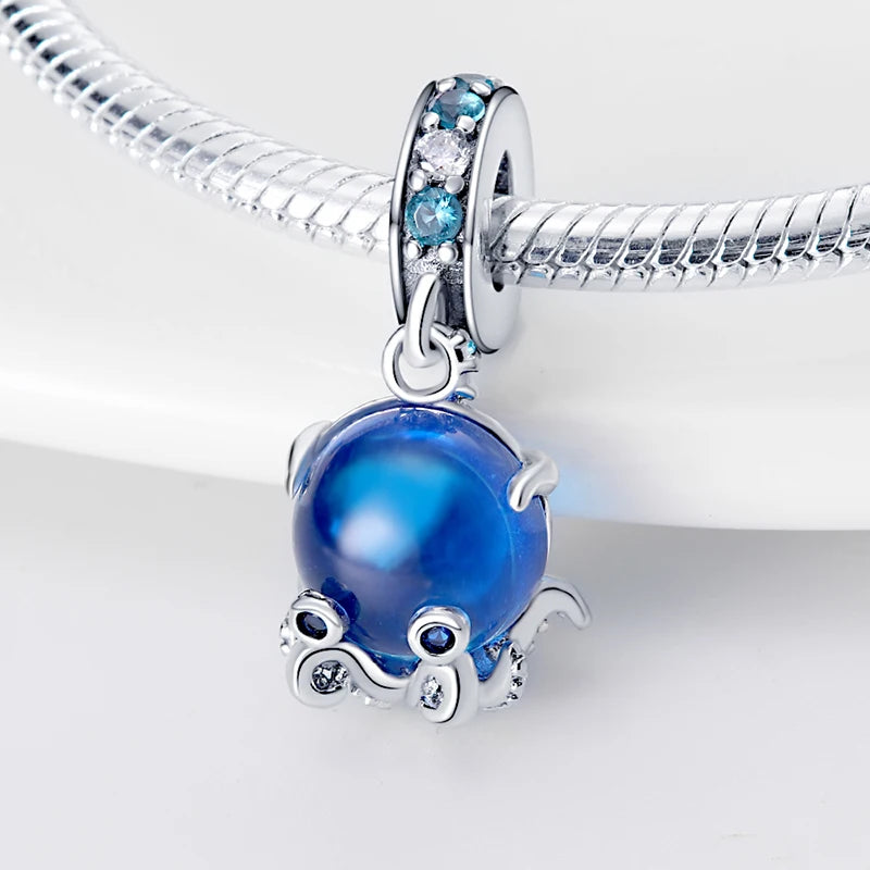 Fashion S925 Sterling Silver Ocean Collection , Fit Pandora Bracelet DIY and Pendant Woman Jewelry