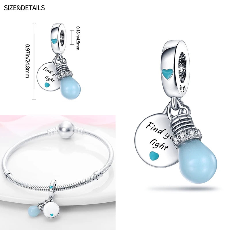 Fashion S925 Sterling Silver Ocean Collection , Fit Pandora Bracelet DIY and Pendant Woman Jewelry