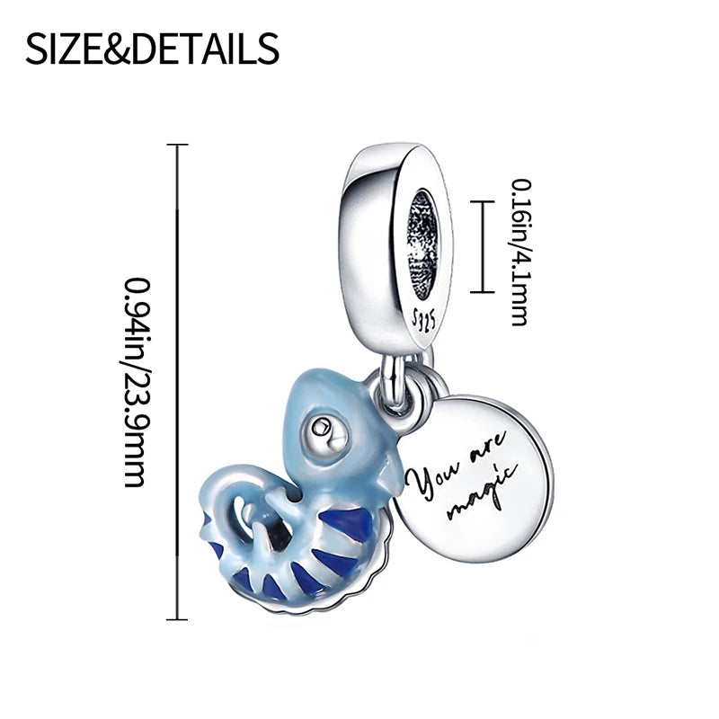 Fashion S925 Sterling Silver Ocean Collection , Fit Pandora Bracelet DIY and Pendant Woman Jewelry