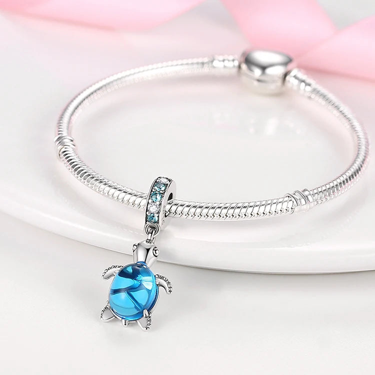 Fashion S925 Sterling Silver Ocean Collection , Fit Pandora Bracelet DIY and Pendant Woman Jewelry