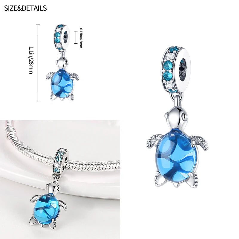 Fashion S925 Sterling Silver Ocean Collection , Fit Pandora Bracelet DIY and Pendant Woman Jewelry