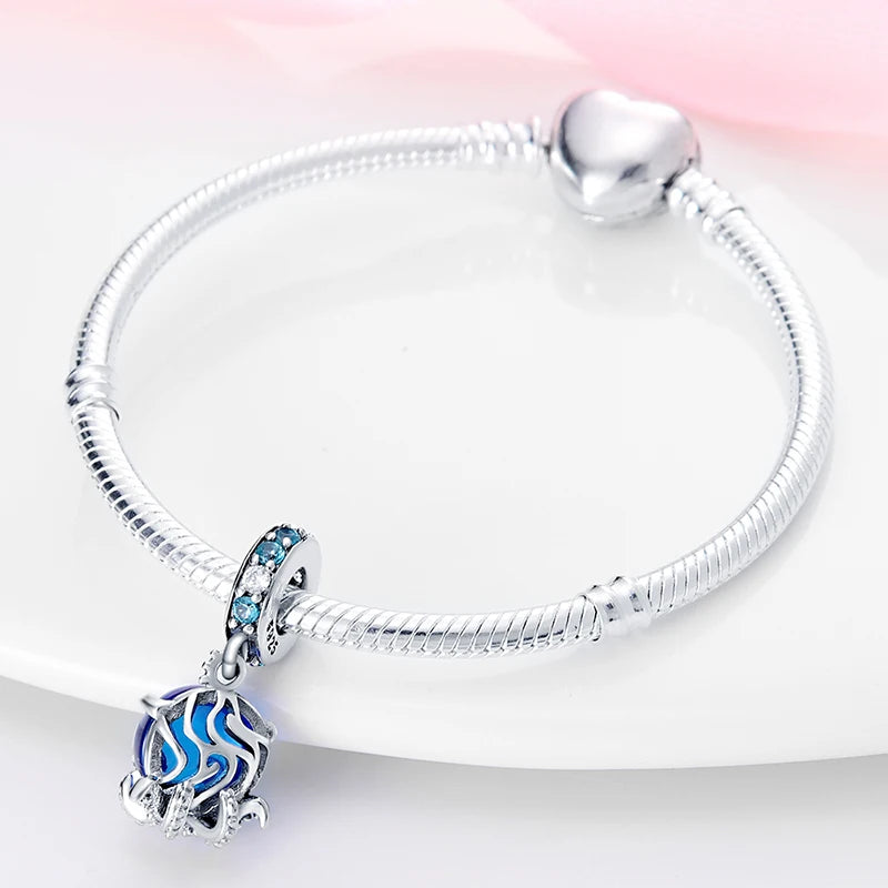 Fashion S925 Sterling Silver Ocean Collection , Fit Pandora Bracelet DIY and Pendant Woman Jewelry